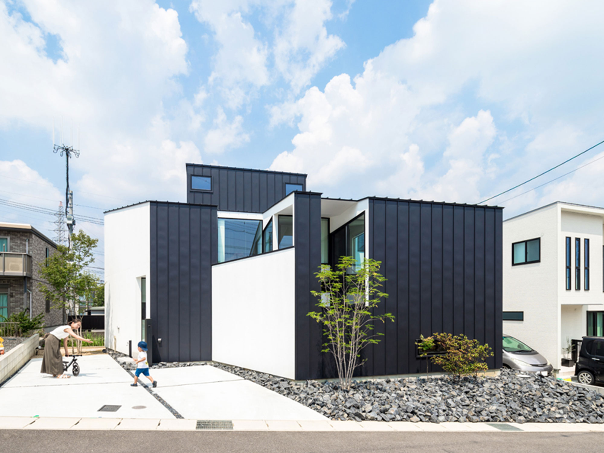 施工事例 黒と白の家 建築家 工務店 日進市のnatureスペース